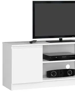 TV stolíky Moderný TV stolík ROMANA140, biely