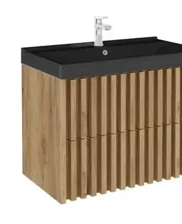 Kúpeľňový nábytok Kúpeľňová skrinka s umývadlom SAT Delano 80x46 cm dub mat DELANO80ZDUMB DELANO80ZDUMB