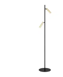 Lampy Argon 7083 - Stojacia lampa TORRE 2xG9/6W/230V čierna/mosadz 7083