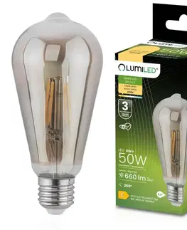 Žiarovky E27 Žiarovka LED ST64 filament 6W E27 2200K SMOKEY