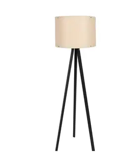 Lampičky Stojacia lampa Tripod Cream Black 115