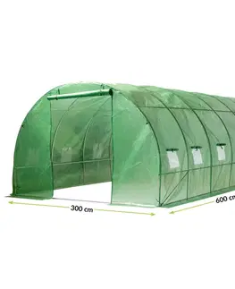Fóliovníky NABBI Greenhouse záhradný fóliovník 600x300x200 cm zelená