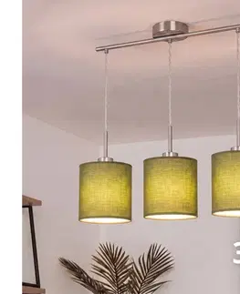 Svietidlá BRILAGI - LED luster na lanku NUBILA 3xE27/60W/230V zelený EG32521+3xBG1576