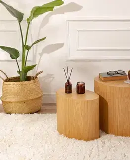 Konferenčné stolíky Súprava príručných stolíkov Elipse Set - Oak
