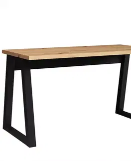 Moderné kancelárske stoly Písací stôl Iga Dub Artisan / čierna