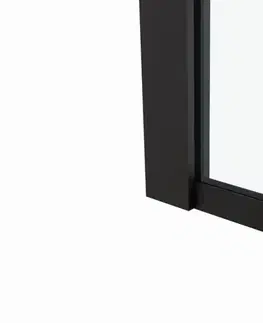 Sprchovacie kúty HOPA - Pevná bočná stena PANEL BELVER BLACK NEW - Farba rámu - Čierna, Pevná stena - 80 Smer zatvárania - Univerzálna Ľavé / Pravé, Výplň - Číre bezpečnostné sklo - 8 mm BCBELV80PSBCN