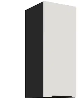 Kuchynské skrinky visiace Kuchynská skrinka Aria-Wh/Bl Anti Fingerprint 30g-72 1f