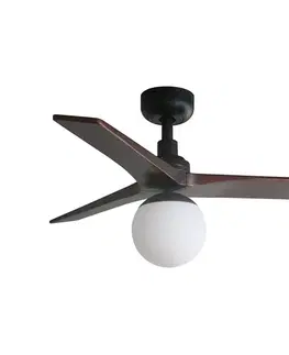 Ventilátory FARO Barcelona FARO 34278-11L - Stropný látor KLIM S 1xE27/15W/230V orech/čierna + DO 342781B