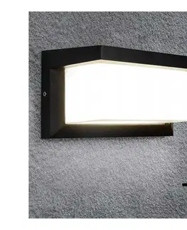 Svietidlá  LED Vonkajšie nástenné svietidlo NEELY 1xE27/9W/230V 4000K IP54 čierna BW0332+BG0281