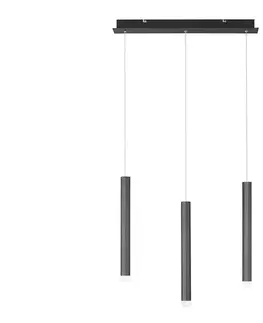 Svietidlá Leuchten Direkt 15203-18 - LED Luster na lanku 3xLED/4,8W/230V čierna 15203-18