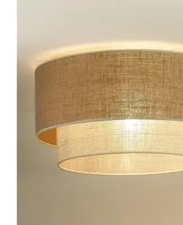 Svietidlá  - Stropné svietidlo YUTE BOHO 1xE27/15W/230V pr. 45 cm hnedá/krémová 603744