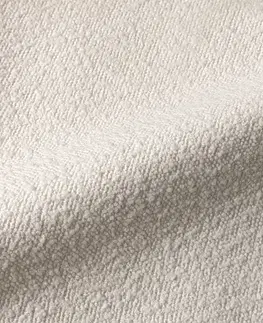 Čalúnené postele DELIFE Čalúnená posteľ Cusino 140x200 cm bouclé bielo-krémová