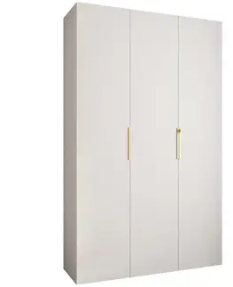 Šatníkové skrine Skriňa Como 4-150 (50) biela/zlatá