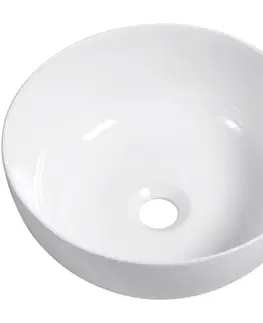 Umývadlá CERANO - Umývadlo keramické Elio - na dosku - biela lesklá - O 36 CER-477011