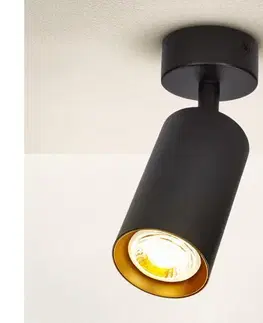 Svietidlá BRILAGI - Bodové svietidlo SELE 1xGU10/30W/230V čierna/zlatá WO-B1-OEM