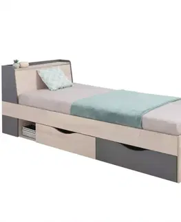 Postele pre chlapcov Posteľ  Delta 94 DL14 dub/antracit