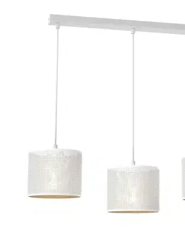 Svietidlá  Luster na lanku LOFT SHADE 3xE27/60W/230V biela/zlatá 5267