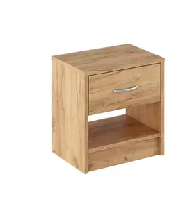 Nočné stolíky KONDELA Nea 2 New nočný stolík dub craft zlatý