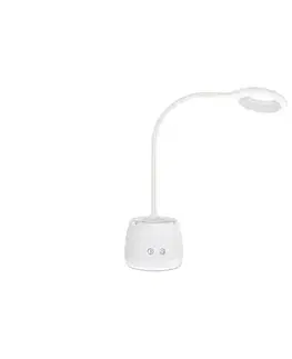 Lampy  LED Stm. flexi. nabíjacia stolná lampa LUSIA LED/5W/5V 3000/4000K 1200 mAh biela 004028