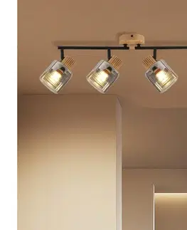 Svietidlá BRILAGI - Bodové svietidlo HYGGE 4xE14/15W/230V drevené/dymové BRI402
