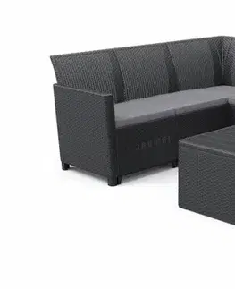 Záhradný nábytok KETER Záhradný set CLARA 5 corner storage table | grafit
