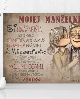 Tabuľky s venovaním (darčeky) Vianočný darček - Obraz na stenu - Vyznanie lásky pre milovanú ženu