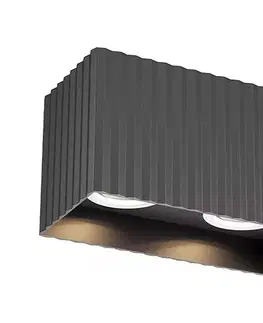 Svietidlá Redo 01-3412 - Bodové svietidlo DELPHI 2xGU10/7W/230V 16,1x8,1 cm čierna 01-3412