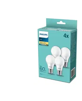 LED osvetlenie SADA 4x LED Žiarovka Philips E27/8W/230V 2700K 8718699774639