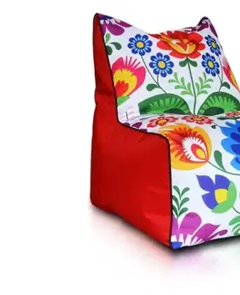 Sedacie vaky a kocky Sedací vak Solid Modern TiaHome - čerešnové kvety