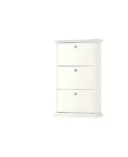 Botníky KONDELA Paris 70309 botník (skrinka na topánky) biela