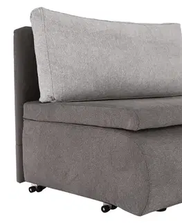 Kreslá KONDELA Kenet New rozkladacie kreslo s úložným priestorom sivohnedá (taupe) / svetlosivá