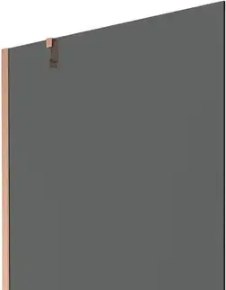 Sprchové dvere MEXEN/S - Next vaňová zástena FIX 100 x 150, grafit, meď kartáčovaná 895-100-000-00-40-65