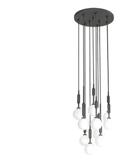 Svietidlá Open Design OR85372 - Závesný luster na lanku ERO 10xG9/8W/230V čierny OR85372