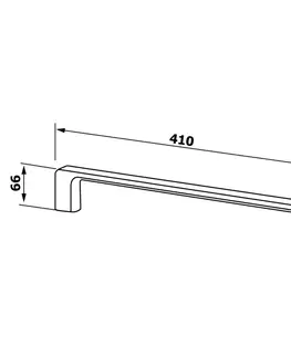Kúpeľňový nábytok GEDY PI2202 Pirenei pevný držiak uterákov 41 cm, biela mat