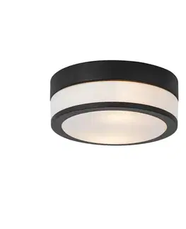 Stropné osvetlenie Moderné vonkajšie stropné svietidlo čierne 23 cm IP44 - Flavi
