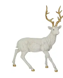 Vianočné dekorácie Dekorácia Deer 40x12x45 cm white