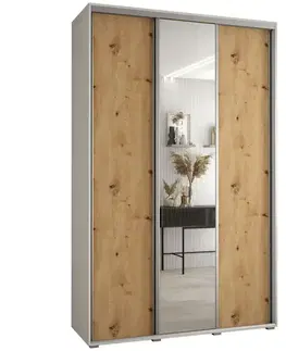 Šatníkové skrine Skriňa 45 Canaris 3 150 biela/artisan/silver