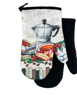 Chňapky MAKRO - Chňapka s magnetom Coffee II 2ks, čierna kávovar
