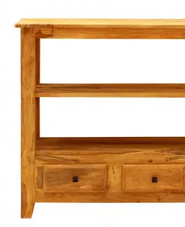 TV stolíky TV stolík, alebo konzolový stolík Jali 90x90x35 z indického masívu palisander