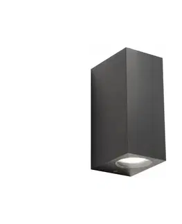 Svietidlá Redo 90152 - Vonkajšie nástenné svietidlo PUNTA 2xGU10/7W/230V IP44 90152