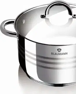 Hrnce BLAUMANN - Hrniec nerezový so sklenenou pokrievkou 3,8L,  20cm GOURMET