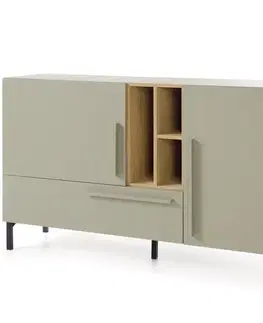 Komody do spálne Komoda Sergio SE6 3D Eukalyptus/Dub Baltic