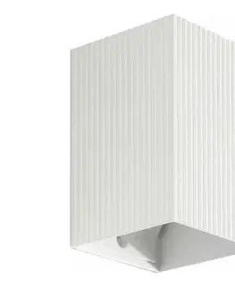 Svietidlá FARO Barcelona FARO 40534 - Nástenné svietidlo SOLE 1xGU10/8W/230V biela vrúbkovaná hranatý 40534