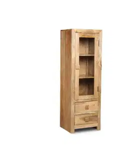 Príborníky Vitrína Hina 60x180x45 z mangového dreva