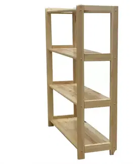 Vitríny a regály do obývačky Regál Jednoduchá Vysoký 1/80