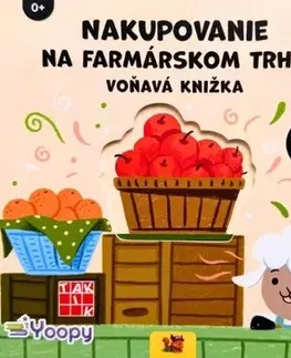 Leporelá, krabičky, puzzle knihy Nakupovanie na farmárskom trhu - voňavá knižka