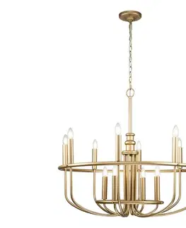 Svietidlá Elstead Kichler KL-CAPITOL-HILL12-PNBR-Luster na reťazi. CAPITOL HILL 12xE14/40W/230V zlatý KL-CAPITOL-HILL12-PNBR