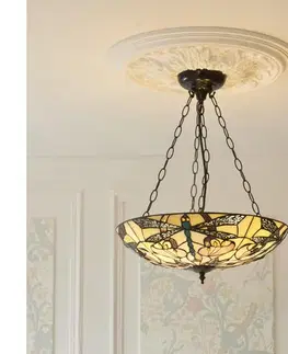 Svietidlá Endon 111869 - Závesný luster na reťazi Tiffany ASHTON 3xE27/10W/230V pr. 45 cm 111869
