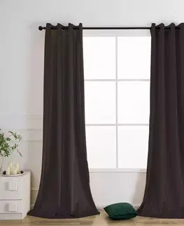 Závesy do spálne Záves na priechodkách VELVET PB103/200G/M2/6/140x250 cm hnedá