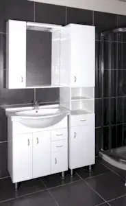 Kúpeľňový nábytok Koupelnová skříňka vysoká Keramia Pro 35x192x33,3 cm bílá PROV35LP PROV35LP